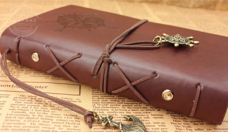 Buku Catatan Binder Kulit Retro Pirate - 8005 - Coffee 